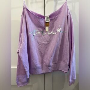 PINK Victoria’s Secret Off The Shoulder Sweatshirt